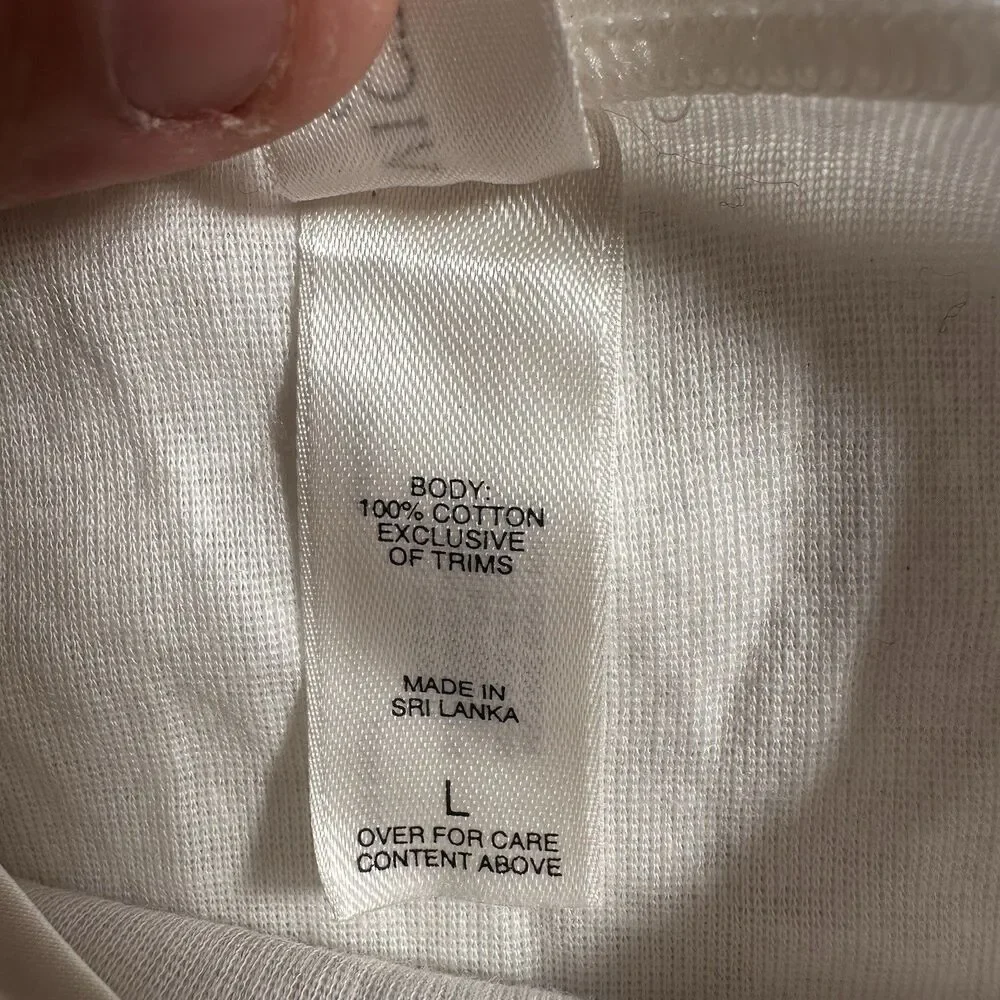 Victoria’s Secret Women’s White Cami Tank Top Size Large Adjustable Straps